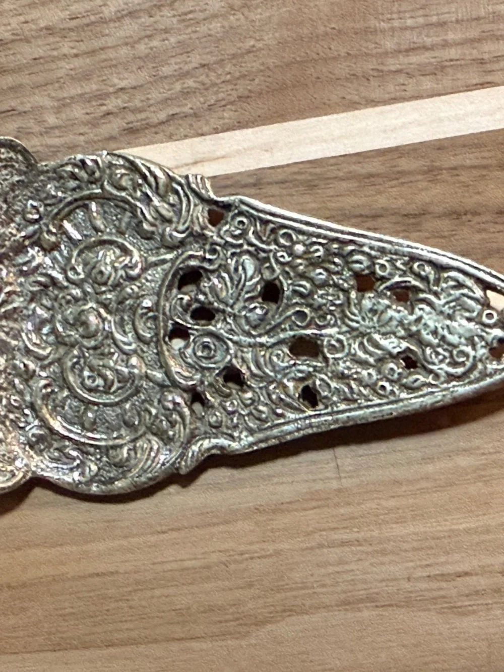 Vintage Italian Brass Mermaid Cake Server Ornate Coquette Aesthetic